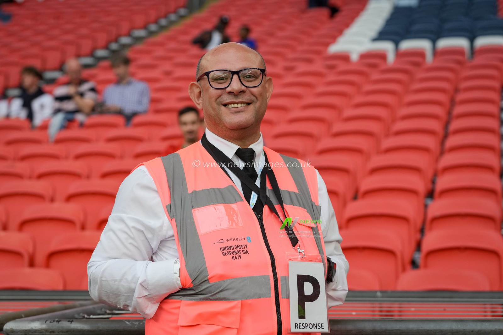 A crowd safety steward prior to kick off during the UEFA Nations League match England vs Spain at Wembley Stadium, London, United Kingdom on 26 September 2026

(Photo by Maynard Manyowa/News Images)