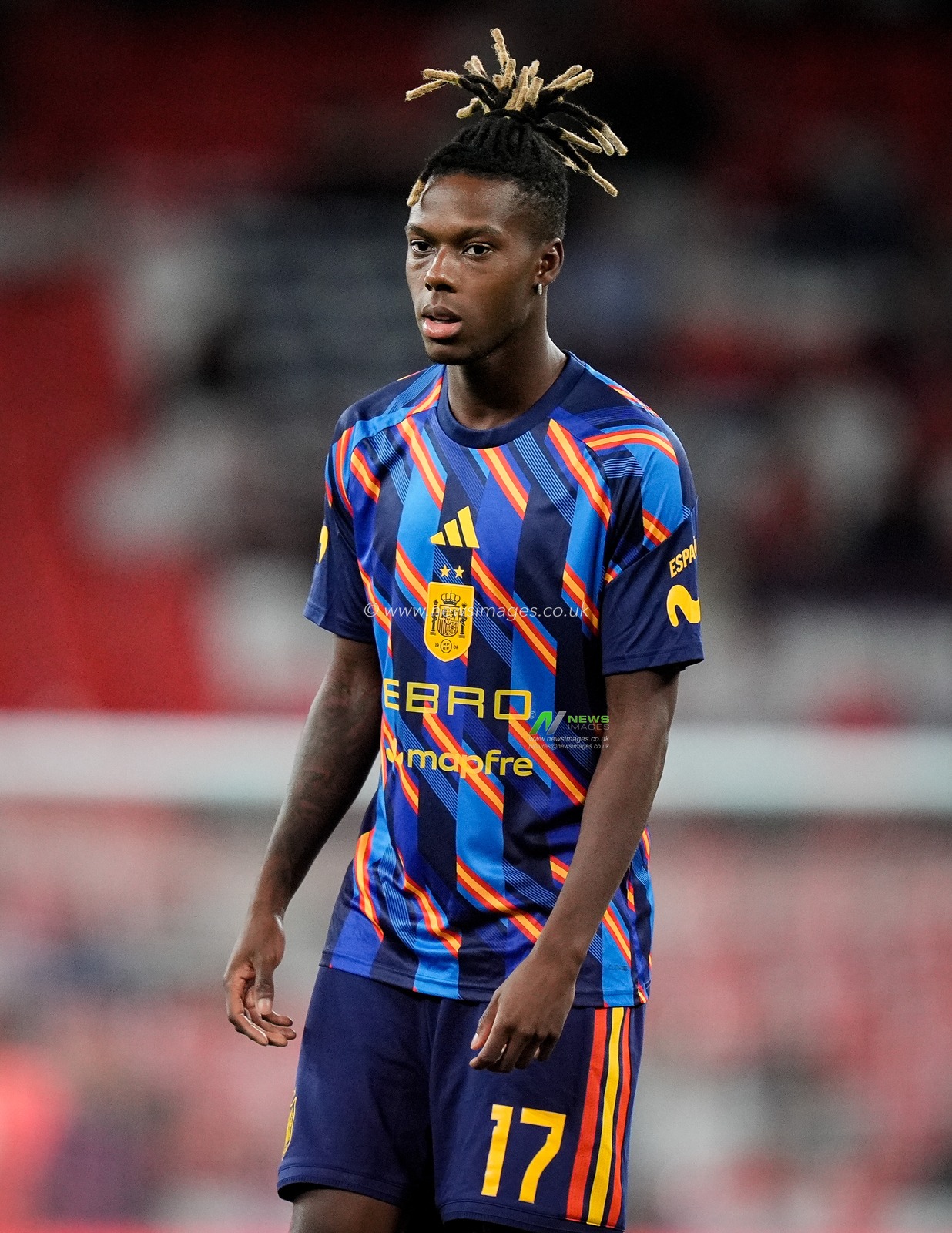 Nico Williams of Spain in the pregame warmup session  during the UEFA Nations League match England vs Spain at Wembley Stadium, London, United Kingdom on 26 September 2026

(Photo by Maynard Manyowa/News Images)