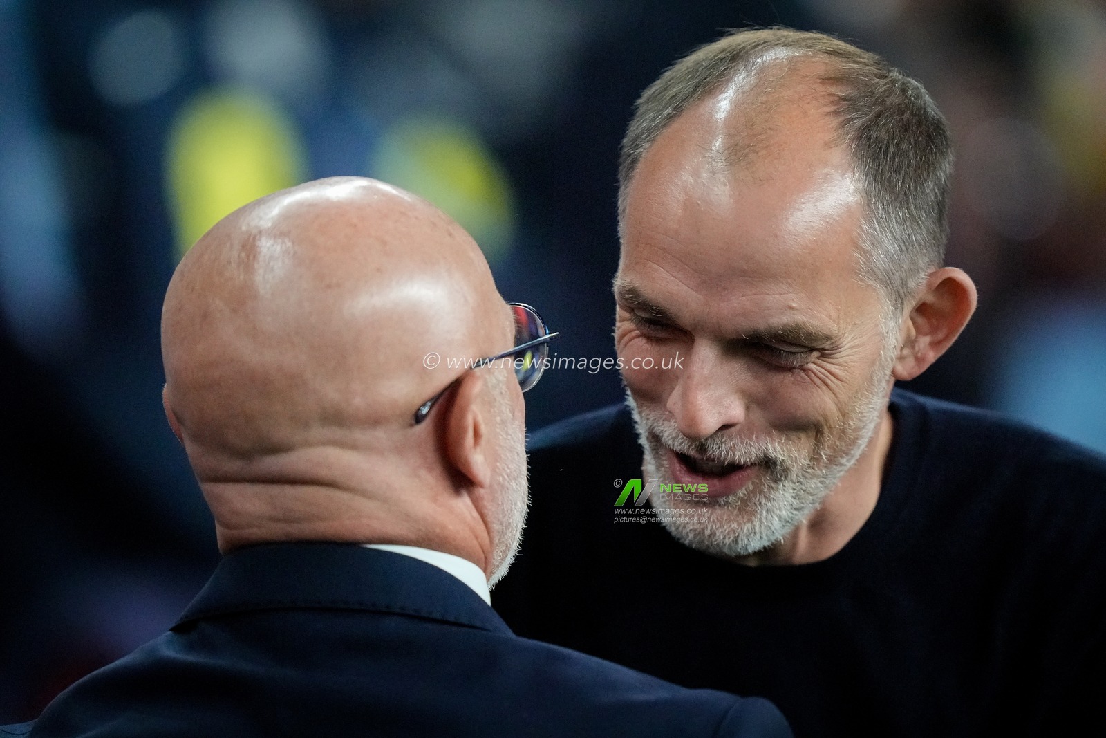 Thomas Tuchel manager of England embraces Luis de la Fuente manager of Spain  during the UEFA Nations League match England vs Spain at Wembley Stadium, London, United Kingdom on 26 September 2026

(Photo by Maynard Manyowa/News Images)