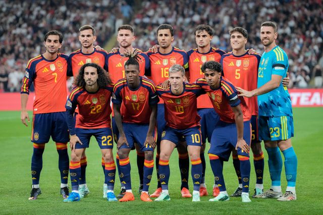Spain pre-match team photo during the UEFA Nations League match England vs Spain at Wembley Stadium, London, United Kingdom on 26 September 2026

(Photo by Maynard Manyowa/News Images)