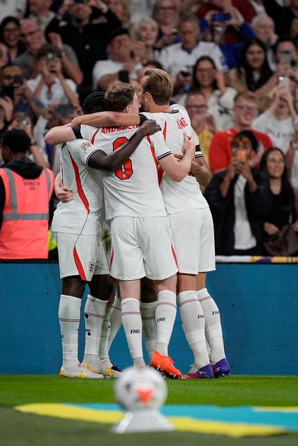 Anthony Gordon of England celebrates his goal to make it  1-1 during the UEFA Nations League match England vs Spain at Wembley Stadium, London, United Kingdom on 26 September 2026

(Photo by Maynard Manyowa/News Images)