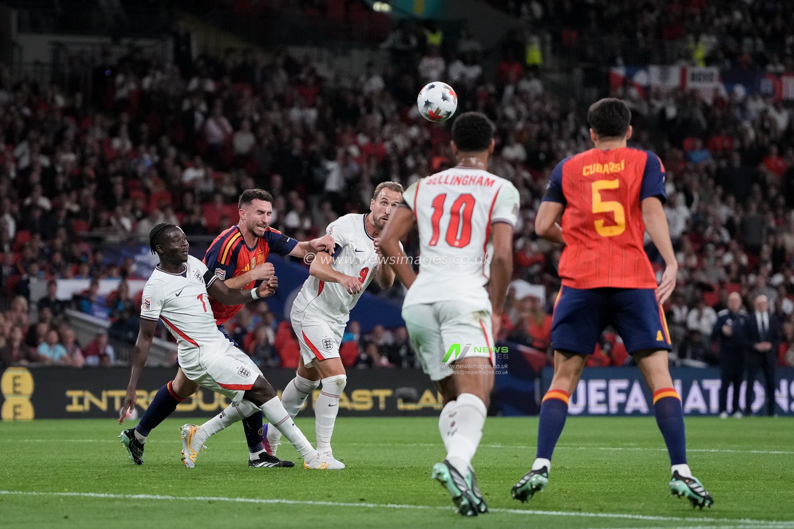 Harry Kane of England scores to make it  2-1 during the UEFA Nations League match England vs Spain at Wembley Stadium, London, United Kingdom on 26 September 2026

(Photo by Maynard Manyowa/News Images)