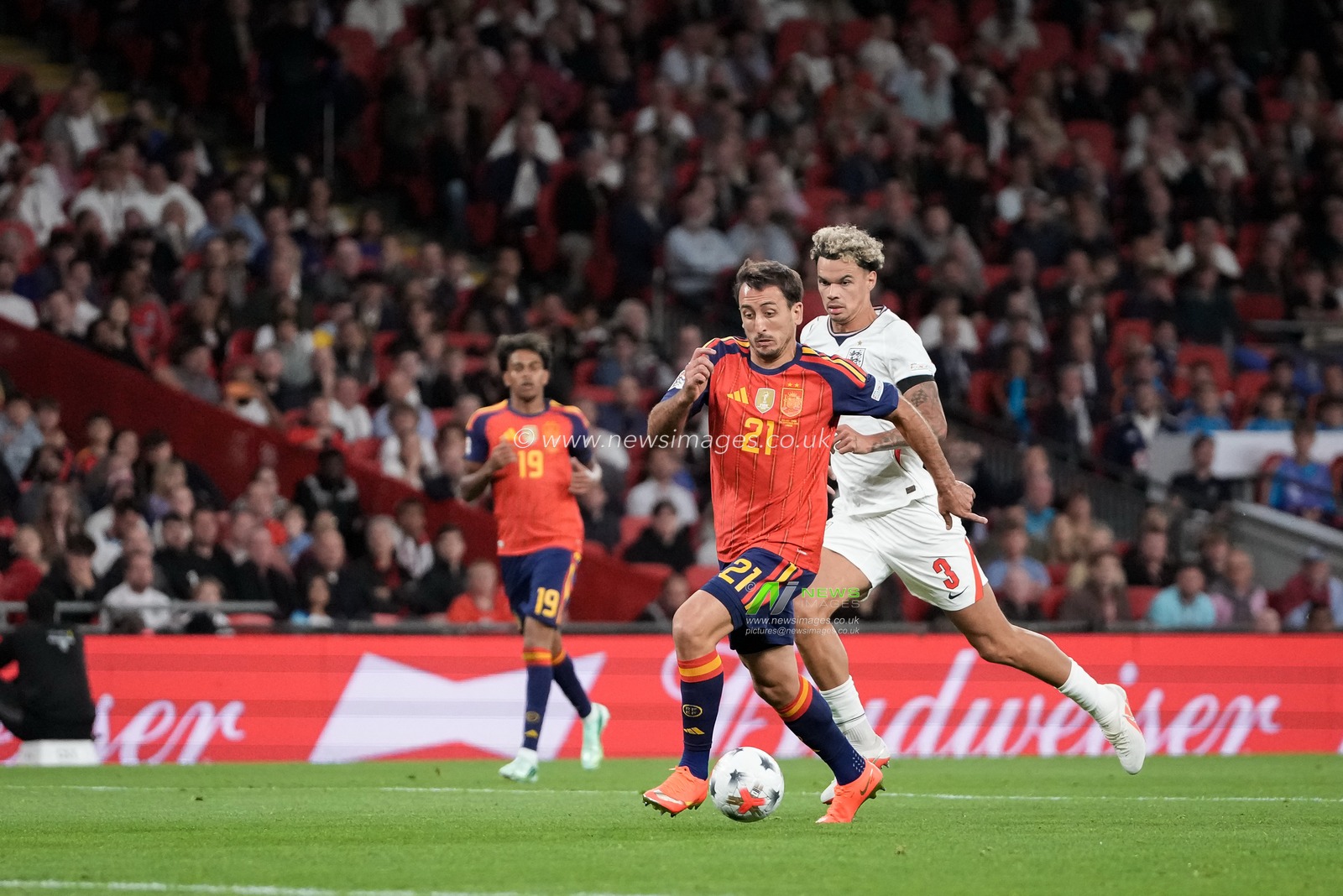 Mikel Oyarzabal of Spain scores to make it  2-3 during the UEFA Nations League match England vs Spain at Wembley Stadium, London, United Kingdom on 26 September 2026

(Photo by Maynard Manyowa/News Images)