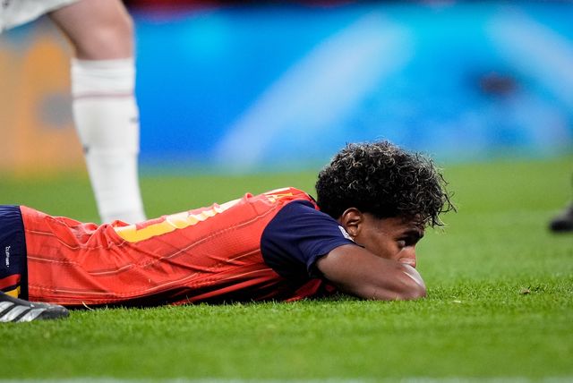 Lamine Yamal of Spain reacts after a missed chance on goal  during the UEFA Nations League match England vs Spain at Wembley Stadium, London, United Kingdom on 26 September 2026

(Photo by Maynard Manyowa/News Images)