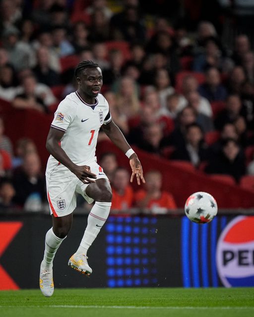 Bukayo Saka of England in action during the UEFA Nations League match England vs Spain at Wembley Stadium, London, United Kingdom on 26 September 2026

(Photo by Maynard Manyowa/News Images)