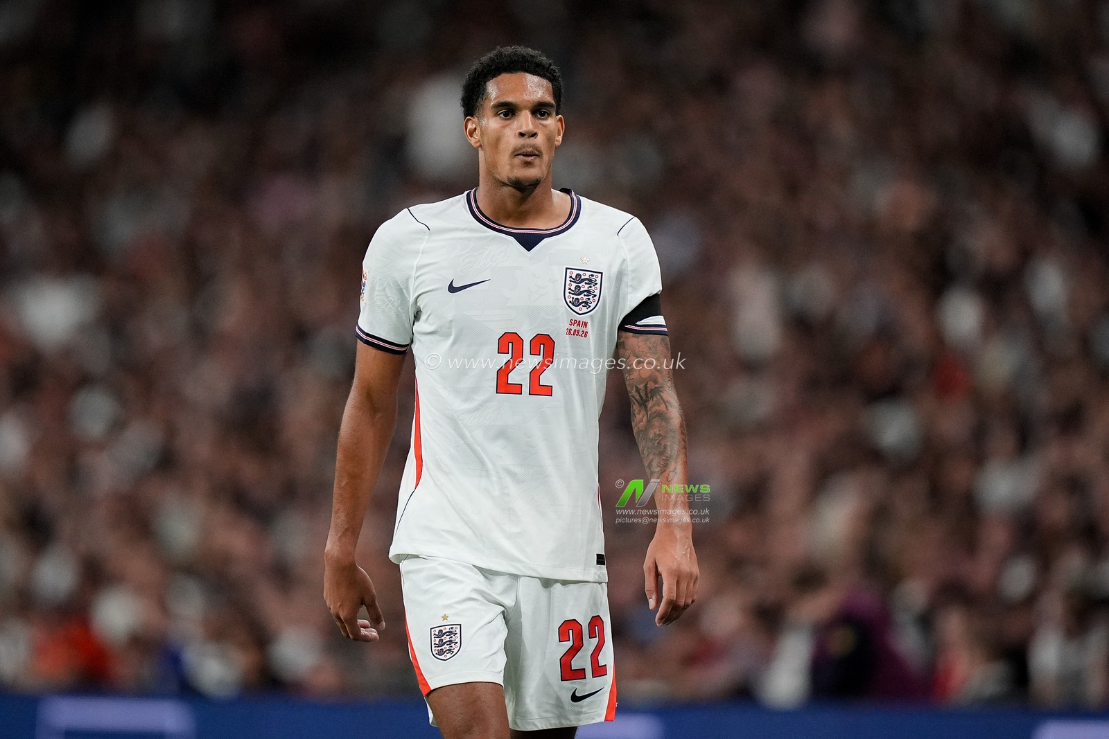 Jarell Quansah of England in action during the UEFA Nations League match England vs Spain at Wembley Stadium, London, United Kingdom on 26 September 2026

(Photo by Maynard Manyowa/News Images)