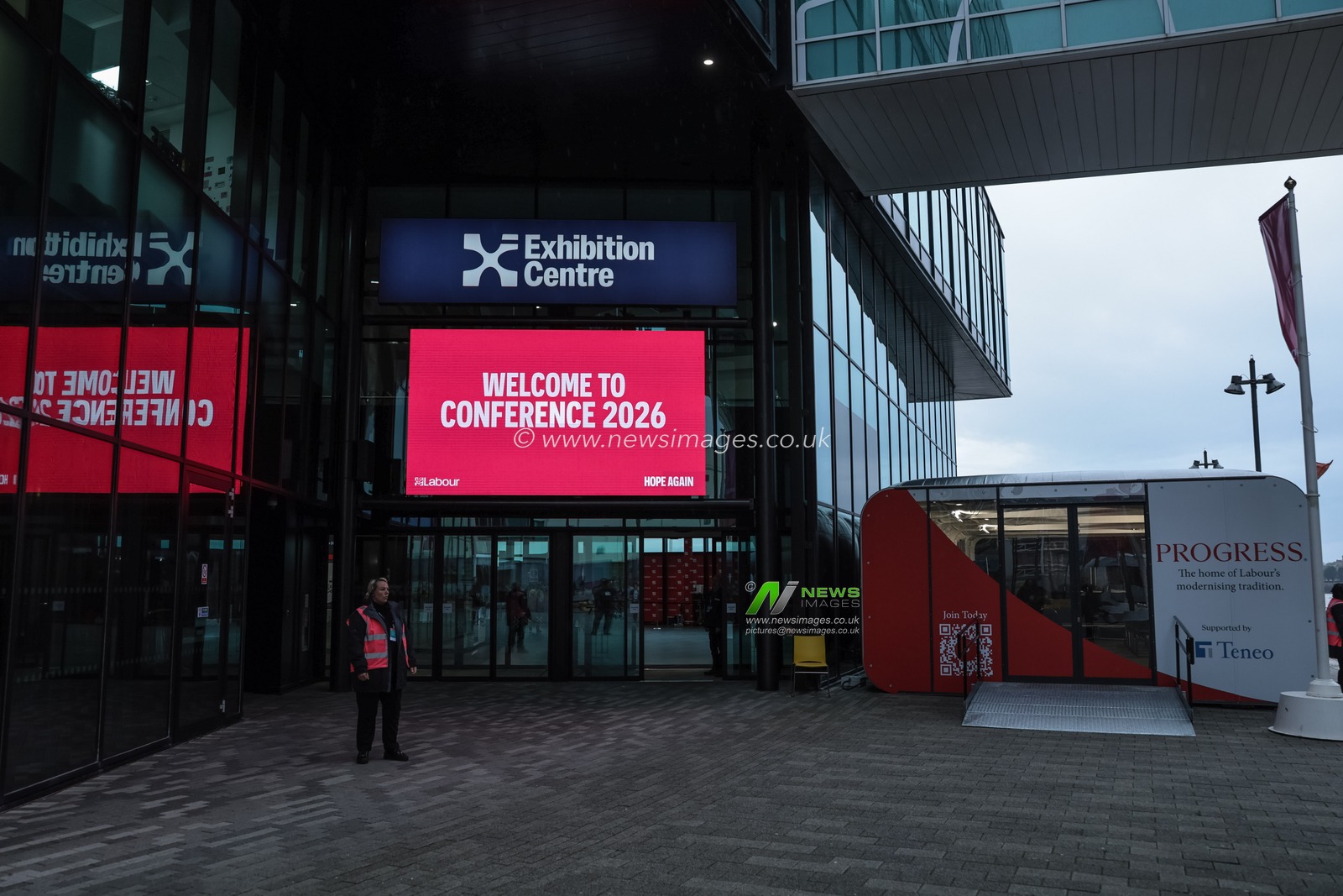 Entrance to the Exhibition Centre thats hosting the Labour Party Annual Conference 2026 at Convention Centre, Liverpool, United Kingdom on 27 September 2026

(Photo by Mark Cosgrove/News Images)