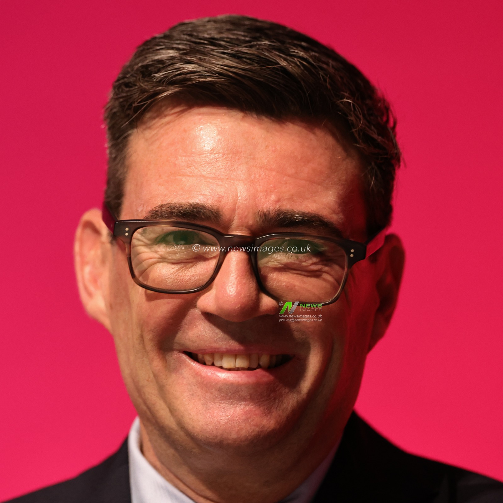 Prime Minister of the United Kingdom Andy Burnham looks on and smiles as the opening speech gets underway during the Labour Party Annual Conference 2026 at Convention Centre, Liverpool, United Kingdom on 27 September 2026

(Photo by Mark Cosgrove/News Images)