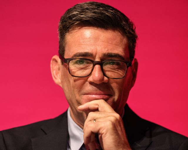 Prime Minister of the United Kingdom Andy Burnham looks on and smiles as the opening speech gets underway during the Labour Party Annual Conference 2026 at Convention Centre, Liverpool, United Kingdom on 27 September 2026

(Photo by Mark Cosgrove/News Images)