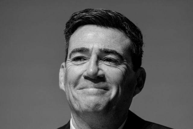 Prime Minister of the United Kingdom Andy Burnham looks on and smiles as the opening speech gets underway during the Labour Party Annual Conference 2026 at Convention Centre, Liverpool, United Kingdom on 27 September 2026

(Photo by Mark Cosgrove/News Images)