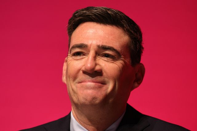 Prime Minister of the United Kingdom Andy Burnham looks on and smiles as the opening speech gets underway during the Labour Party Annual Conference 2026 at Convention Centre, Liverpool, United Kingdom on 27 September 2026

(Photo by Mark Cosgrove/News Images)