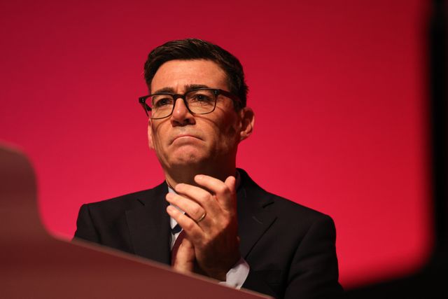 Prime Minister of the United Kingdom Andy Burnham looks on and smiles as the opening speech gets underway during the Labour Party Annual Conference 2026 at Convention Centre, Liverpool, United Kingdom on 27 September 2026

(Photo by Mark Cosgrove/News Images)