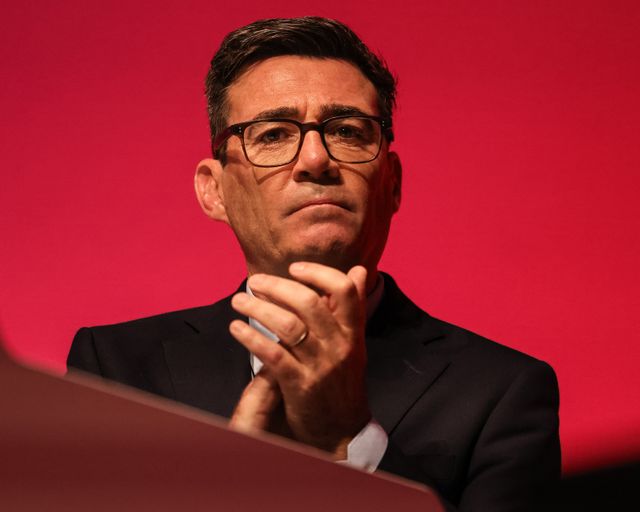 Prime Minister of the United Kingdom Andy Burnham looks on and smiles as the opening speech gets underway during the Labour Party Annual Conference 2026 at Convention Centre, Liverpool, United Kingdom on 27 September 2026

(Photo by Mark Cosgrove/News Images)
