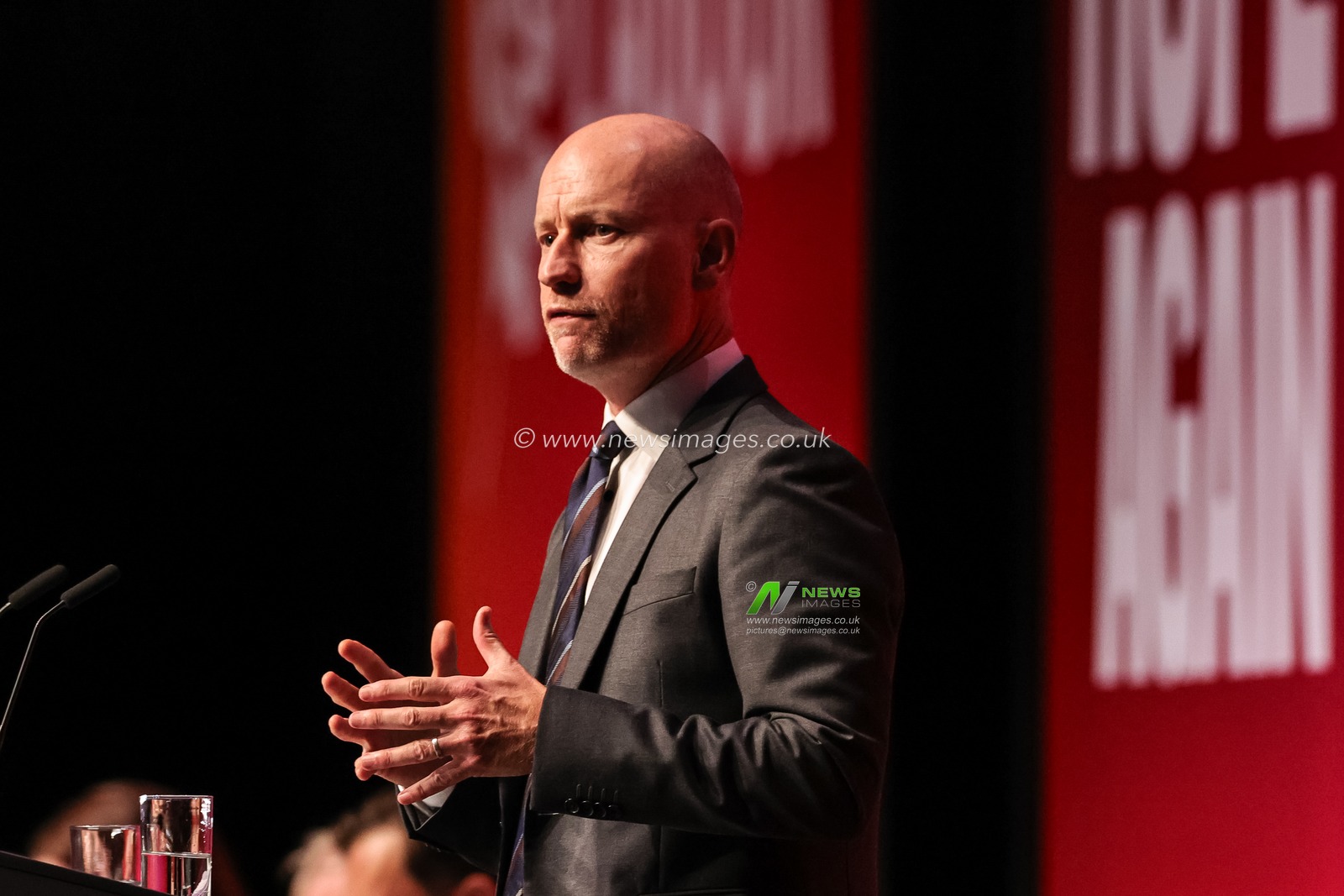 Secretary of State for Wales Stephen Kinnock MP speaks during the Labour Party Annual Conference 2026 at Convention Centre, Liverpool, United Kingdom on 27 September 2026

(Photo by Mark Cosgrove/News Images)