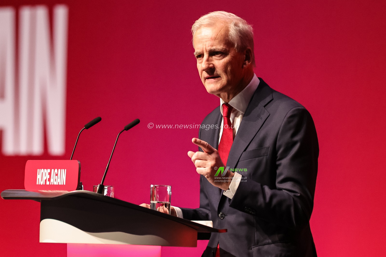 Prime Minister of Norway Jonas Gahr Store speaks during the Labour Party Annual Conference 2026 at Convention Centre, Liverpool, United Kingdom on 27 September 2026

(Photo by Mark Cosgrove/News Images)