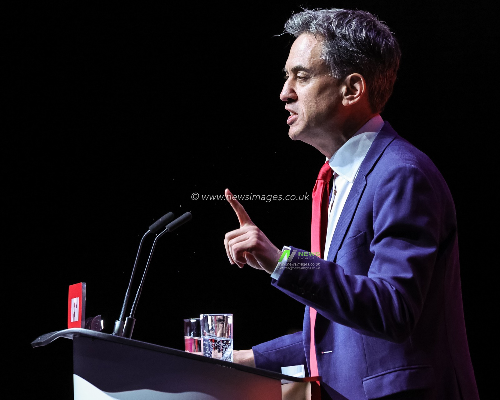 Secretary of State for Foreign, Commonwealth and Development Affairs Ed Miliband MP speaks during the Labour Party Annual Conference Day Two at Convention Centre, Liverpool, United Kingdom on 28 September 2026

(Photo by Mark Cosgrove/News Images)