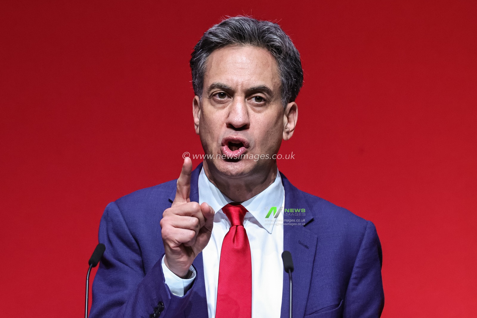 Secretary of State for Foreign, Commonwealth and Development Affairs Ed Miliband MP speaks during the Labour Party Annual Conference Day Two at Convention Centre, Liverpool, United Kingdom on 28 September 2026

(Photo by Mark Cosgrove/News Images)