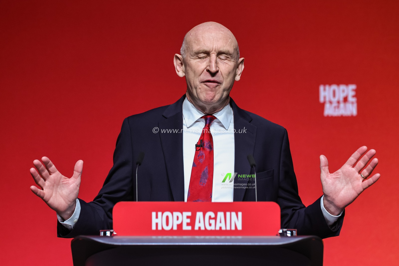 Chancellor of the Exchequer John Healey MP speaks during the Labour Party Annual Conference Day Two at Convention Centre, Liverpool, United Kingdom on 28 September 2026

(Photo by Mark Cosgrove/News Images)