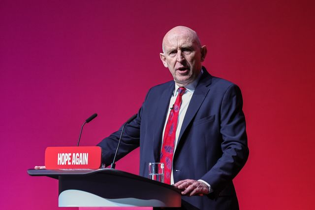 Chancellor of the Exchequer John Healey MP speaks during the Labour Party Annual Conference Day Two at Convention Centre, Liverpool, United Kingdom on 28 September 2026

(Photo by Mark Cosgrove/News Images)