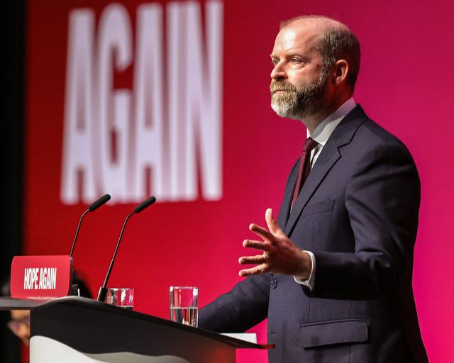 Chancellor of the Exchequer John Healey MP speaks during the Labour Party Annual Conference Day Two at Convention Centre, Liverpool, United Kingdom on 28 September 2026

(Photo by Mark Cosgrove/News Images)