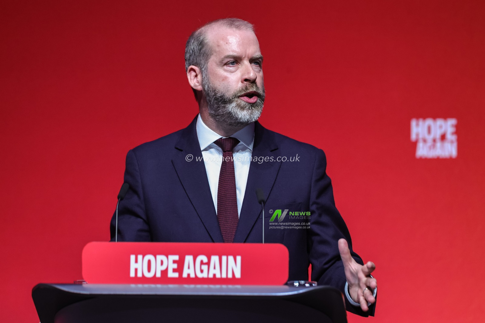Secretary of State for Business, Innovation, Science and Trade Jonathan Reynolds MP speaks during the Labour Party Annual Conference Day Two at Convention Centre, Liverpool, United Kingdom on 28 September 2026

(Photo by Mark Cosgrove/News Images)