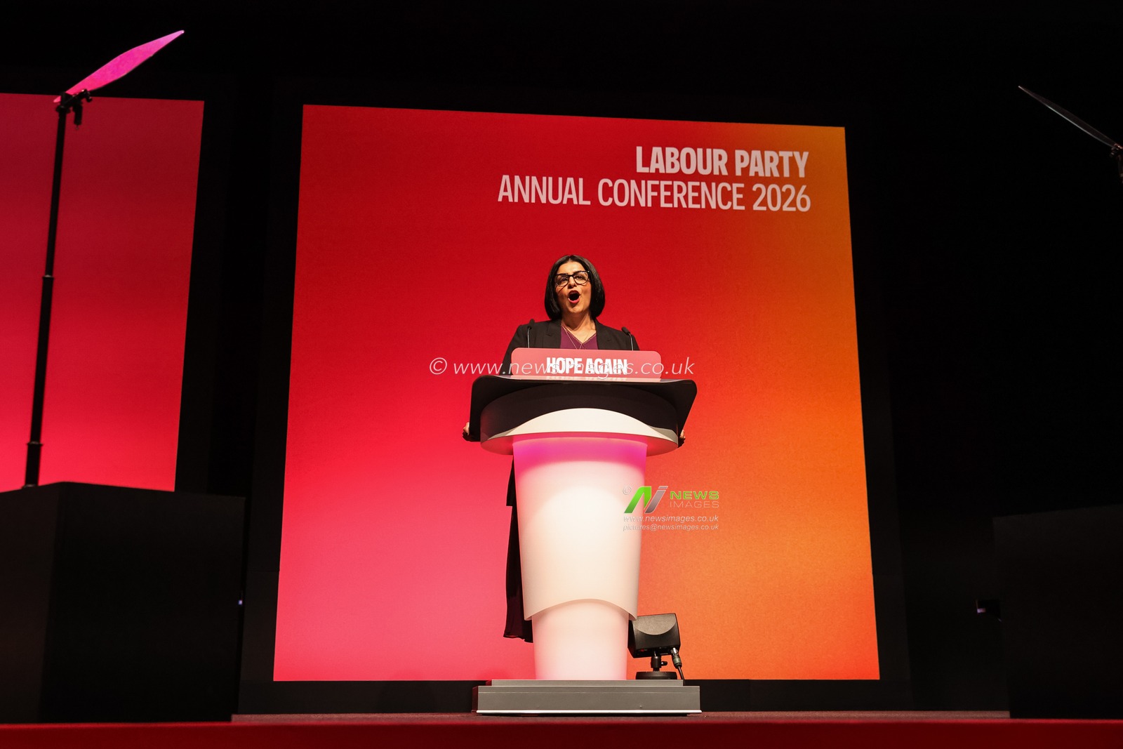 Home Secretary Shabana Mahmood MP speaks during the Labour Party Annual Conference Day Two at Convention Centre, Liverpool, United Kingdom on 28 September 2026

(Photo by Mark Cosgrove/News Images)