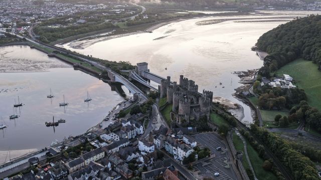 Sunrise over Conwy Castle