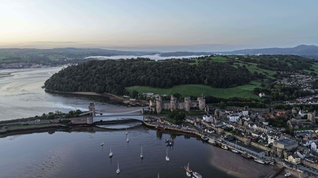 Sunrise over Conwy Castle