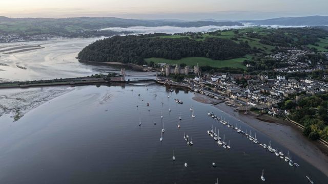 Sunrise over Conwy Castle