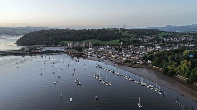 Sunrise over Conwy Castle