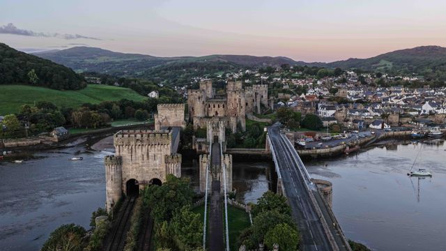 Sunrise over Conwy Castle