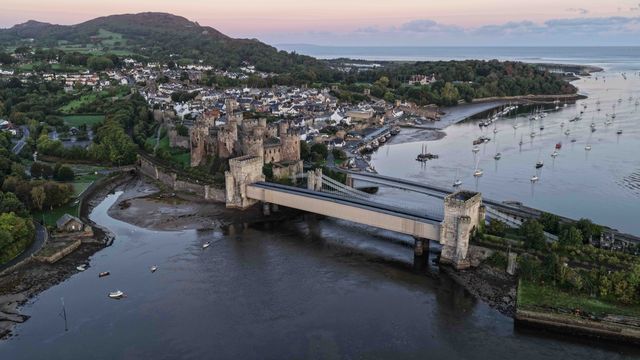 Sunrise over Conwy Castle