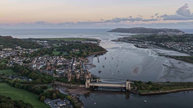 Sunrise over Conwy Castle