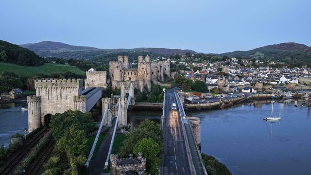 Sunrise over Conwy Castle