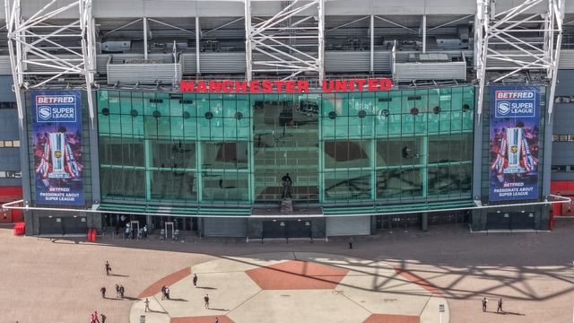An aerial view of of Old Trafford ahead of the Betfred Super League Grand Final match Warrington Wolves vs Wakefield Trinity at Old Trafford, Manchester, United Kingdom on 03 October 2026

(Photo by Mark Cosgrove/News Images)