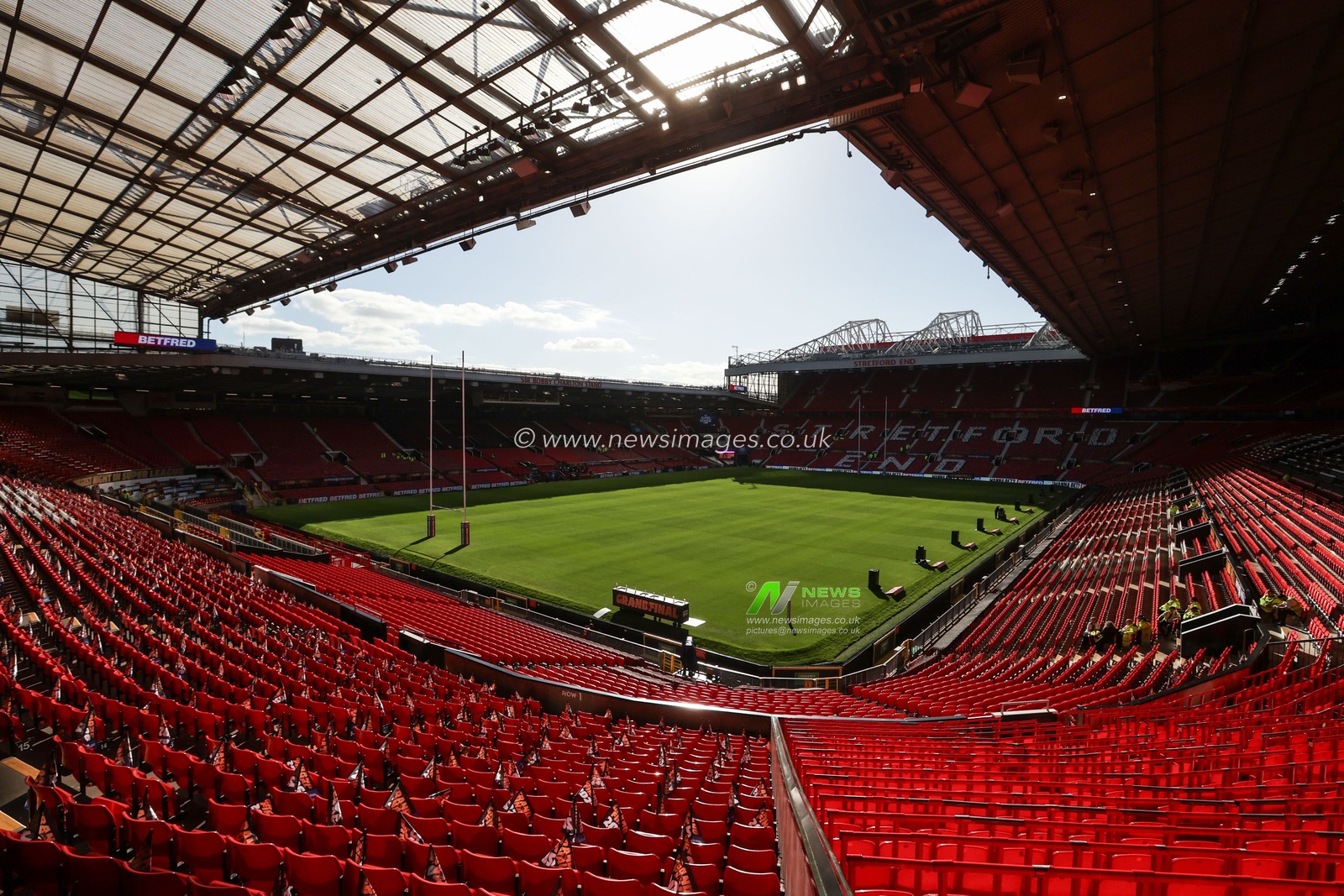A general view of Old Trafford ahead of the Betfred Super League Grand Final match Warrington Wolves vs Wakefield Trinity at Old Trafford, Manchester, United Kingdom on 03 October 2026

(Photo by Alfie Cosgrove/News Images)