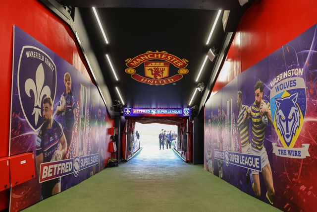 The tunnel area during the Betfred Super League Grand Final match Warrington Wolves vs Wakefield Trinity at Old Trafford, Manchester, United Kingdom on 03 October 2026

(Photo by Mark Cosgrove/News Images)