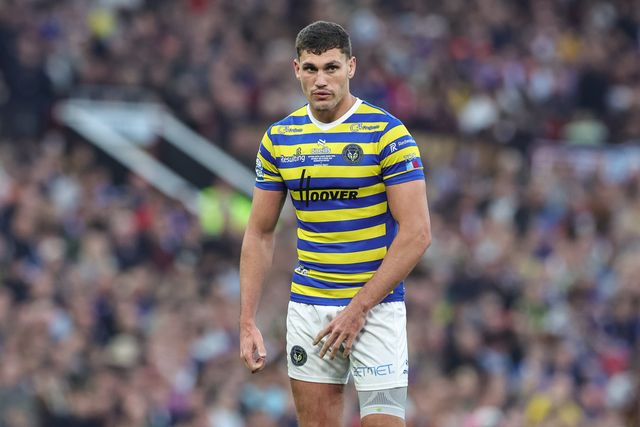 Sam Stone of Warrington Wolves during the Betfred Super League Grand Final match Warrington Wolves vs Wakefield Trinity at Old Trafford, Manchester, United Kingdom on 03 October 2026

(Photo by Mark Cosgrove/News Images)