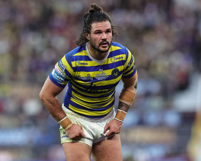 James Bentley of Warrington Wolves during the Betfred Super League Grand Final match Warrington Wolves vs Wakefield Trinity at Old Trafford, Manchester, United Kingdom on 03 October 2026

(Photo by Mark Cosgrove/News Images)