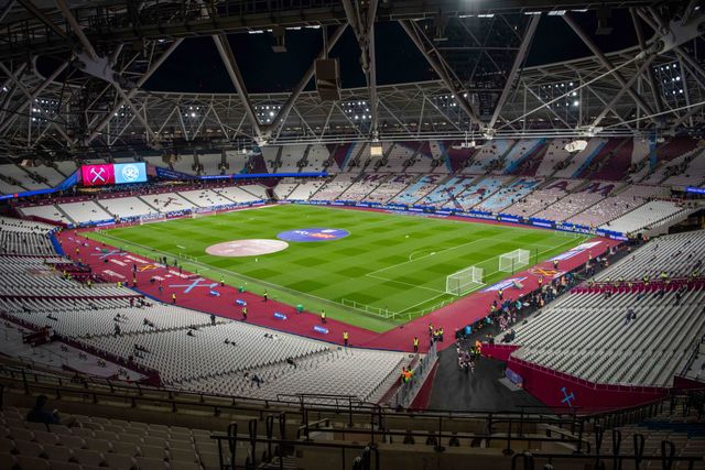 General ground view of The London Stadium before the Sky Bet Championship match West Ham United vs Queens Park Rangers at London Stadium, London, United Kingdom on 09 October 2026

(Photo by Mike Turner/News Images)