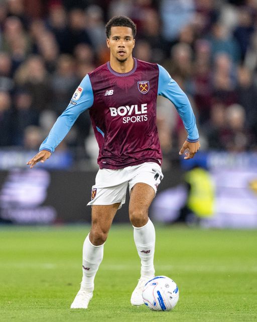 Divine Mukasa of West Ham United during the Sky Bet Championship match West Ham United vs Queens Park Rangers at London Stadium, London, United Kingdom on 09 October 2026

(Photo by Mike Turner/News Images)