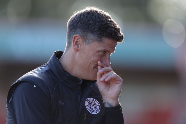 Alex Revell manager of Stevenage during the Sky Bet League One match Stevenage vs Wigan Athletic at Lamex Stadium, Stevenage, United Kingdom on 10 October 2026

(Photo by Harvey Murphy/News Images)