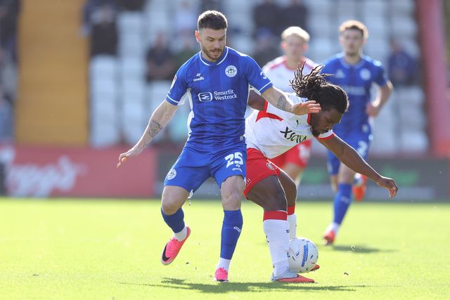 during the Sky Bet League One match Stevenage vs Wigan Athletic at Lamex Stadium, Stevenage, United Kingdom on 10 October 2026

(Photo by Harvey Murphy/News Images)