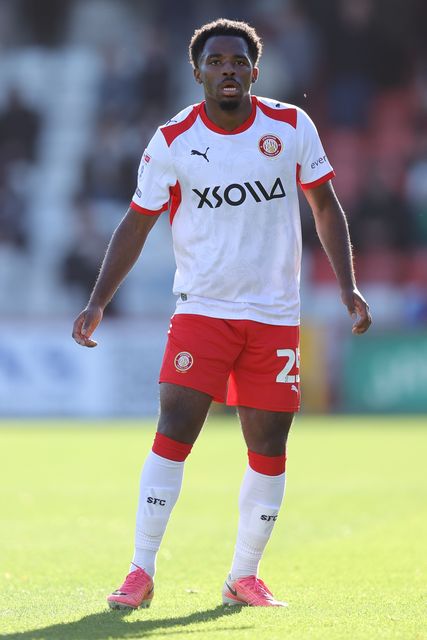 Wanya Marcal-Madivadua of Stevenage during the Sky Bet League One match Stevenage vs Wigan Athletic at Lamex Stadium, Stevenage, United Kingdom on 10 October 2026

(Photo by Harvey Murphy/News Images)