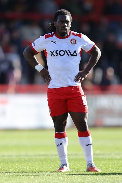 Daniel Phillips of Stevenage during the Sky Bet League One match Stevenage vs Wigan Athletic at Lamex Stadium, Stevenage, United Kingdom on 10 October 2026

(Photo by Harvey Murphy/News Images)