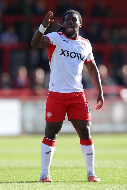 Daniel Phillips of Stevenage during the Sky Bet League One match Stevenage vs Wigan Athletic at Lamex Stadium, Stevenage, United Kingdom on 10 October 2026

(Photo by Harvey Murphy/News Images)