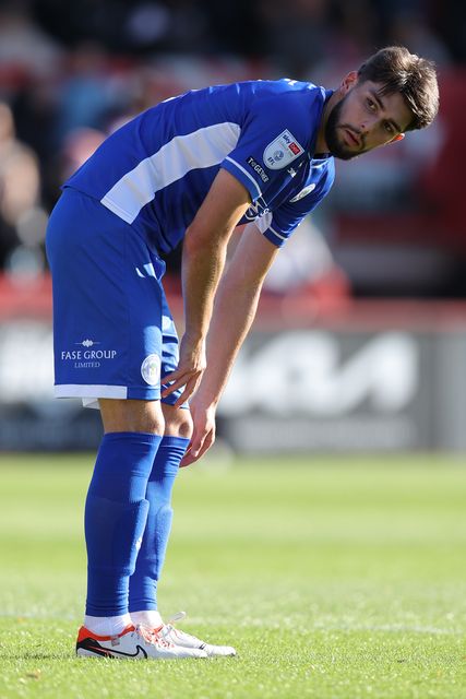 Finley Burns of Wigan Athletic during the Sky Bet League One match Stevenage vs Wigan Athletic at Lamex Stadium, Stevenage, United Kingdom on 10 October 2026

(Photo by Harvey Murphy/News Images)
