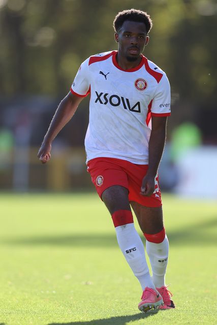 Wanya Marcal-Madivadua of Stevenage during the Sky Bet League One match Stevenage vs Wigan Athletic at Lamex Stadium, Stevenage, United Kingdom on 10 October 2026

(Photo by Harvey Murphy/News Images)