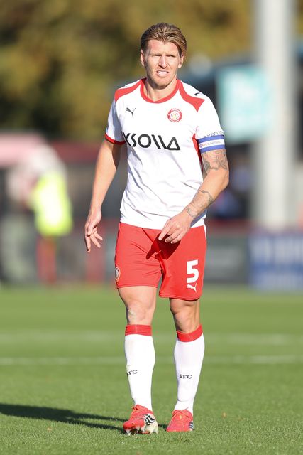Carl Piergianni of Stevenage during the Sky Bet League One match Stevenage vs Wigan Athletic at Lamex Stadium, Stevenage, United Kingdom on 10 October 2026

(Photo by Harvey Murphy/News Images)