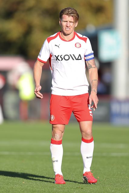 Carl Piergianni of Stevenage during the Sky Bet League One match Stevenage vs Wigan Athletic at Lamex Stadium, Stevenage, United Kingdom on 10 October 2026

(Photo by Harvey Murphy/News Images)